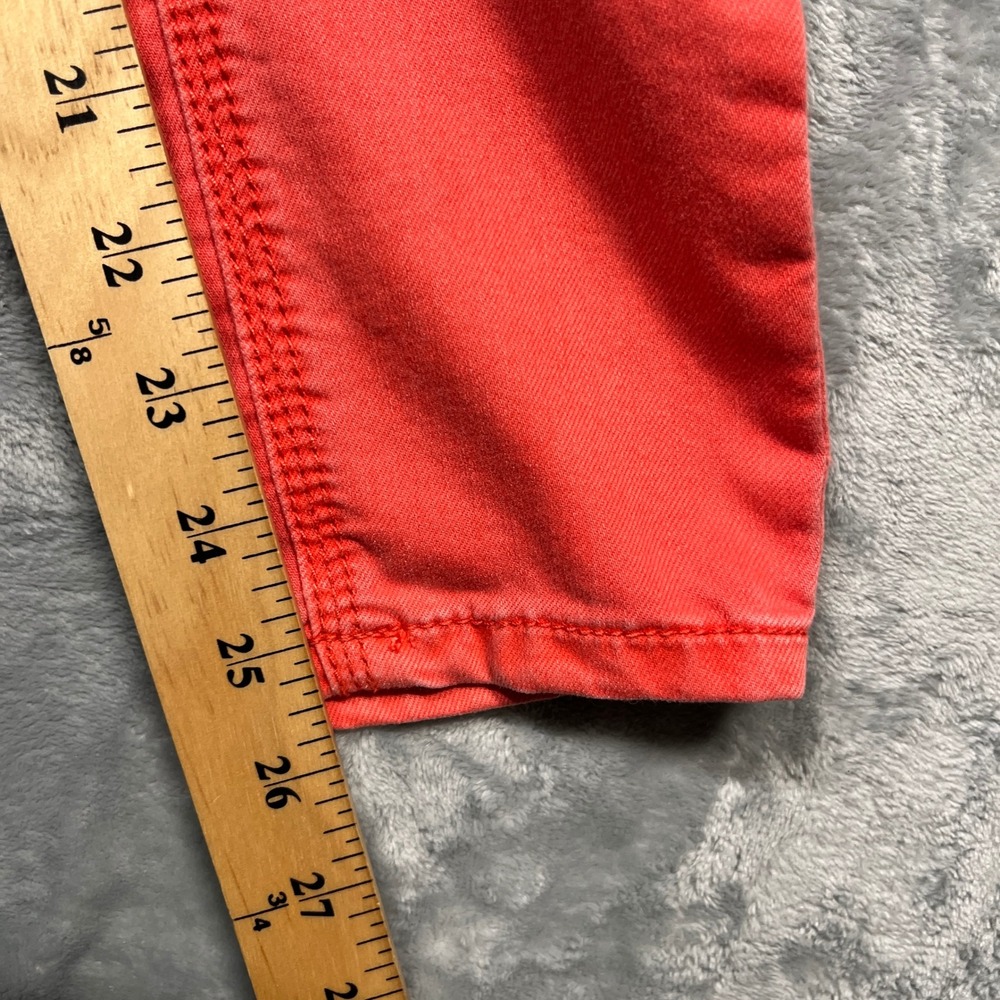 Free People Skinny Jeans Women Coral Red Low Rise Stretch Denim Pants Size 25 - Picture 12 of 12